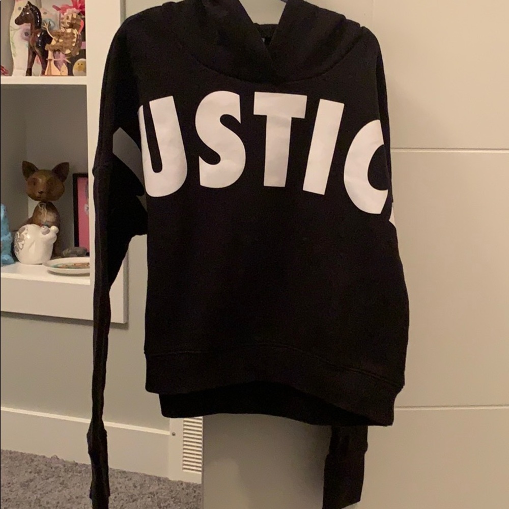 Justice cropped high low Sweatshirt